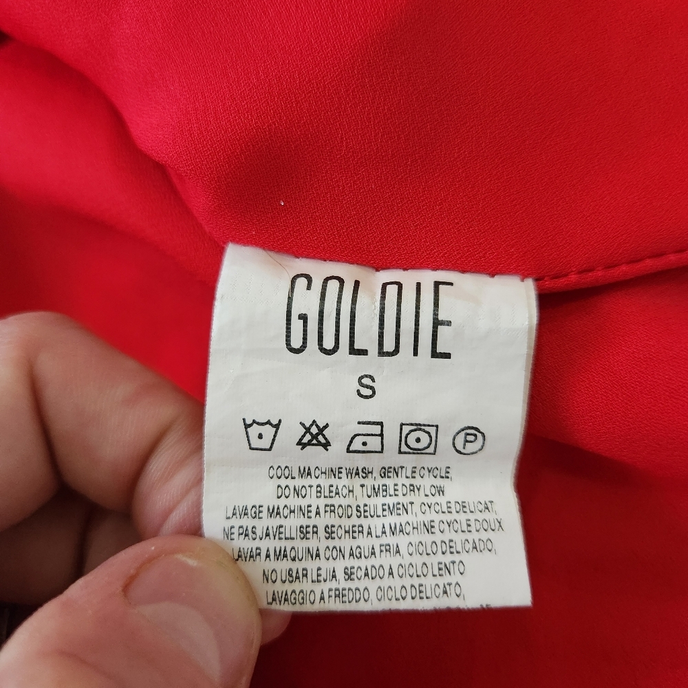 Goldie Red Off-Shoulder Ruffle Dress - Picture 4 of 10